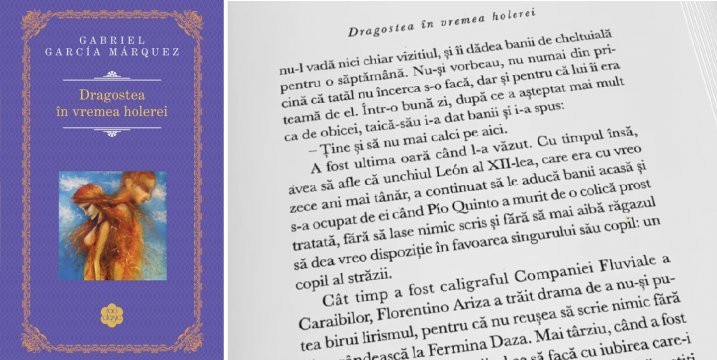 Vânzările din România ale romanului ”Dragoste în vremea holerei”, de Gabriel Garcia Marguez, au crescut de 700 de ori