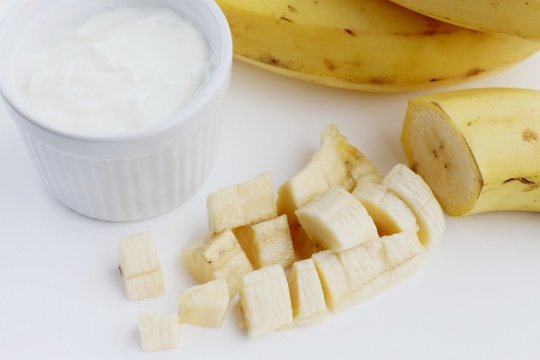 Piure de banană și iaurt