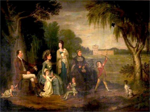 David Allan, John Francis 7th Earl of Mar at Alloa House, 1783,