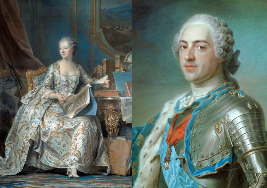 Madame de Pompadour și Ludovic al XV-lea al Franței 