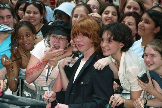 Rupert Grint alături de fani