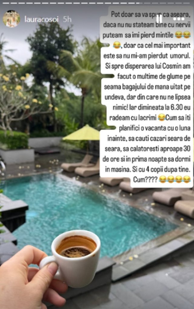 Laura Cosoi, vacanță cu peripeții alături de cele patru fetițe