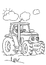 Plansa colorat tractor