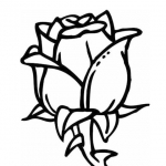Desene de colorat cu trandafiri poza 1