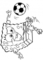 Spongebob joaca fotbal
