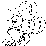 Desene de colorat cu albine