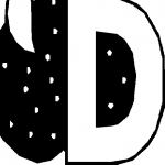 Desen de colorat litera D
