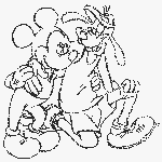 Desene de colorat Mickey Mouse poza 2