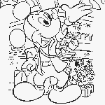 Desene de colorat Mickey Mouse poza 3