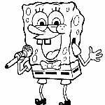 Spongebob la microfon