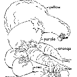 Plansa de colorat pentru copii legume