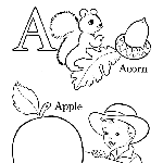 Alfabet de colorat pentru copii litera A