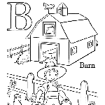 Alfabet de colorat pentru copii litera B