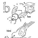 Alfabet de colorat pentru copii litera Bb