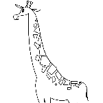Planse de desenat - girafa