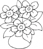 Outlook Assortment move Desene de colorat vaza cu flori | Qbebe - planse si imagini de colorat