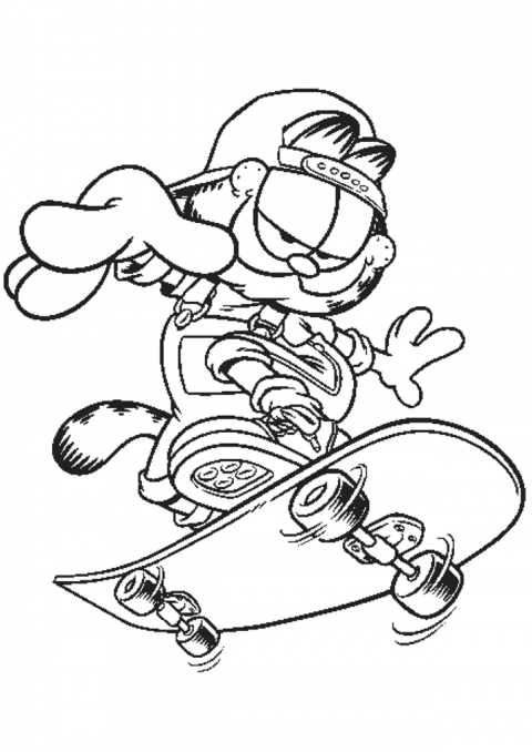 Garfield pe skateboard