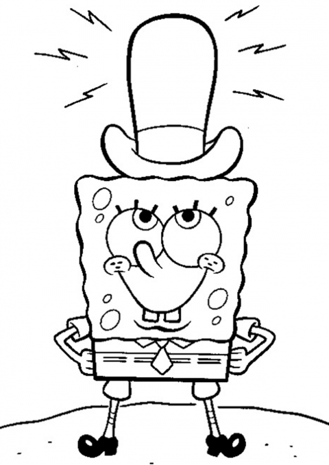 Spongebob cu palarie