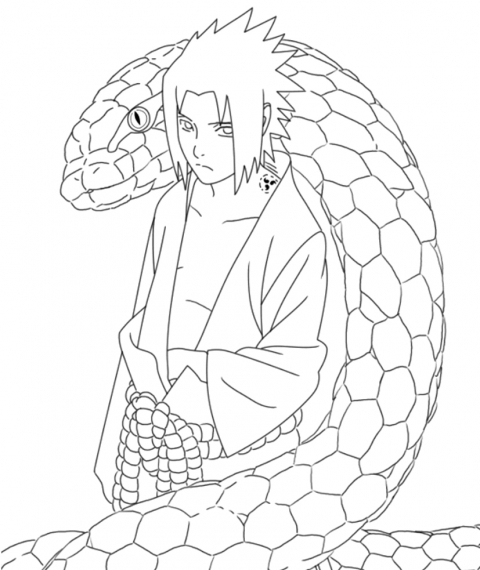 Naruto Sasuke Desene De Colorat