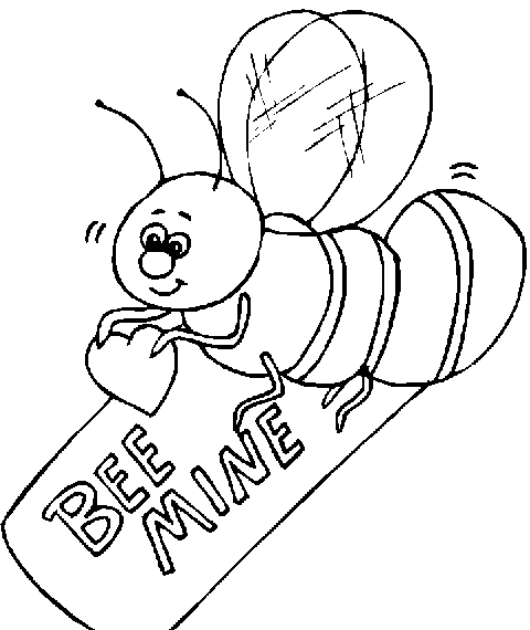 Desene de colorat cu albine