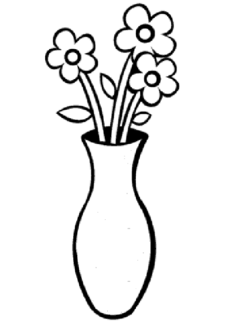 Vaza Cu Flori 2 Desene De Colorat
