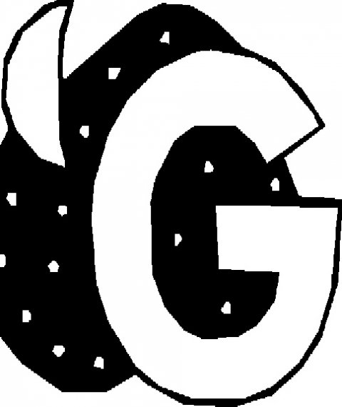 Desen de colorat litera G