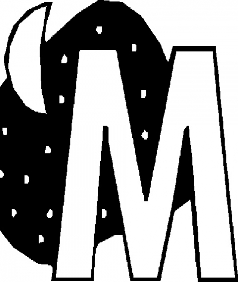 Desen de colorat litera M