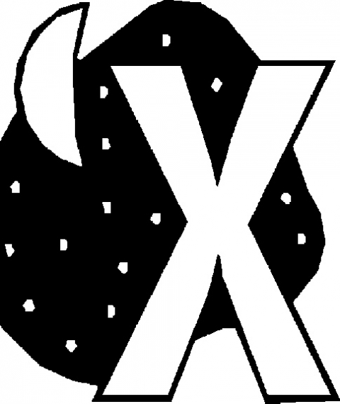 Desen de colorat litera X