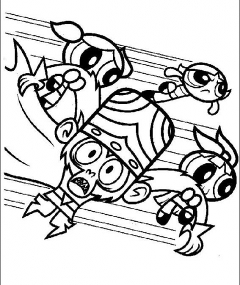 Desene de colorat Powerpuff Girls poza 8