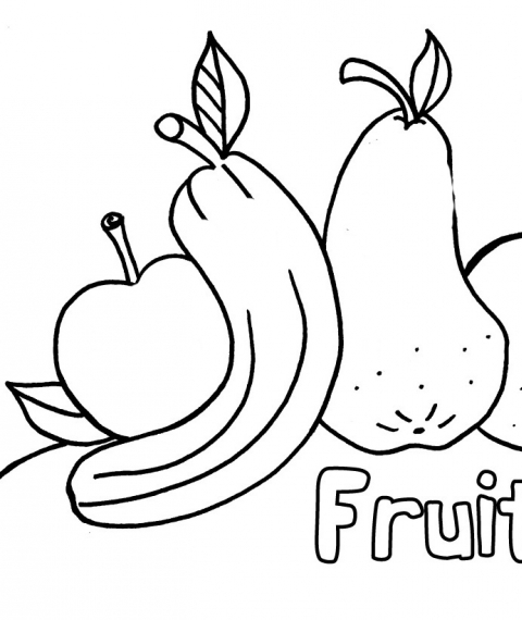 Plansa De Colorat Pentru Copii Fructe Desene De Colorat