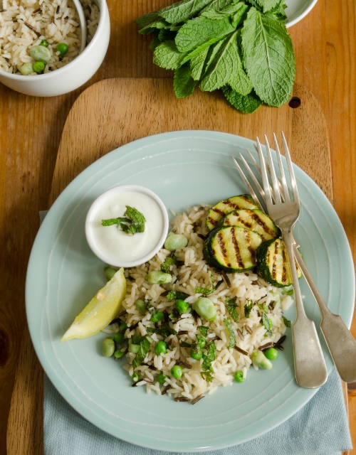 Pilaf de orez cu dovlecei