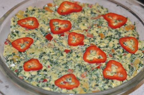 frittata cu spanac si feta