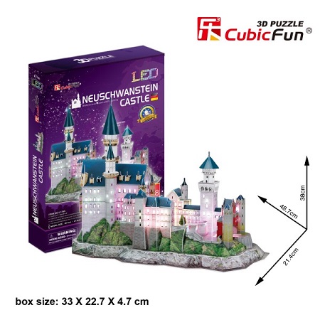 Puzzle cu led castelul Neuschwanstein