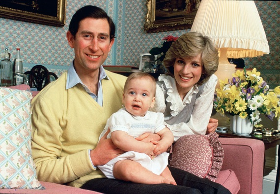 Printesa Diana, Printul Charles si fiul lor cel mare, Printul William