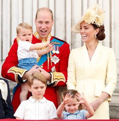 Printul William, Kate Middleton si cei trei copii ai lor