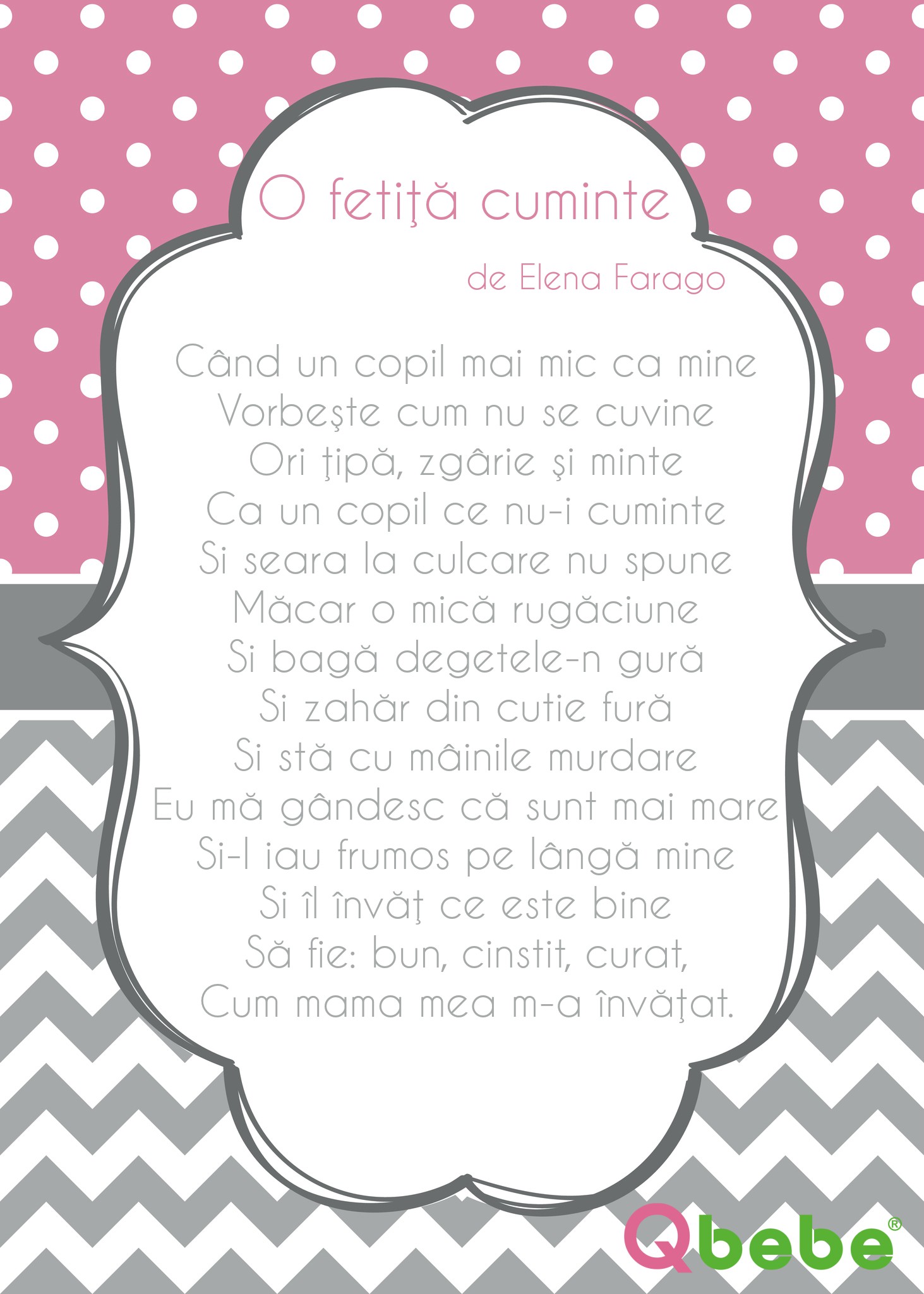 O fetita cuminte