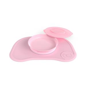 Twistshake - Individual anti-alunecare cu farfurie 6+luni Pastel Pink Twistshake - Individual anti-alunecare cu farfurie 6+luni Pastel Pink