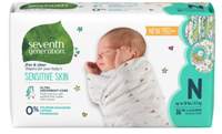 Scutece ecologice Seventh Generation Free&Clear - Nou Născut(N, max 4.5 kg) - 36 buc