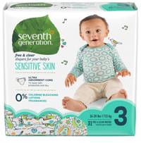 Scutece ecologice Seventh Generation Free&Clear - Mărimea 3(7-11kg) - 31 buc