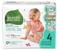 Scutece ecologice Seventh Generation Free&Clear - Mărimea 4(10-15kg) - 27 buc