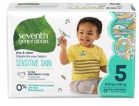 Scutece ecologice Seventh Generation Free&Clear - Mărimea 5(12-16kg) - 23 buc