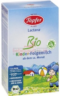  Lapte praf Topfer Kinder Lactana Bio 12L+ 500g