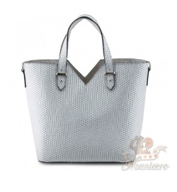 Geanta piele silver