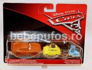 Set Fulger McQueen  Luigi si Guido Cars 3 Disney Mattel