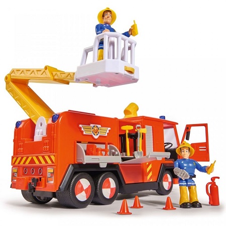 Set de joaca Masina de Pompieri Jupiter si figurinele Sam si Elvis