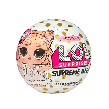 Pachet surpriza auriu cu papusa si accesorii LOL Surprise Supreme BFFs