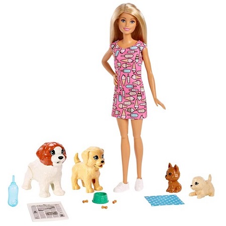 Set de joaca Papusa Barbie si gradinita de catei