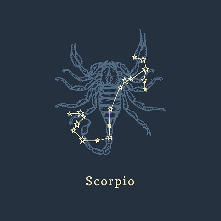 reprezentare-a-semnului-zodiacal-Scorpions-si-a-constelatiei-specifice