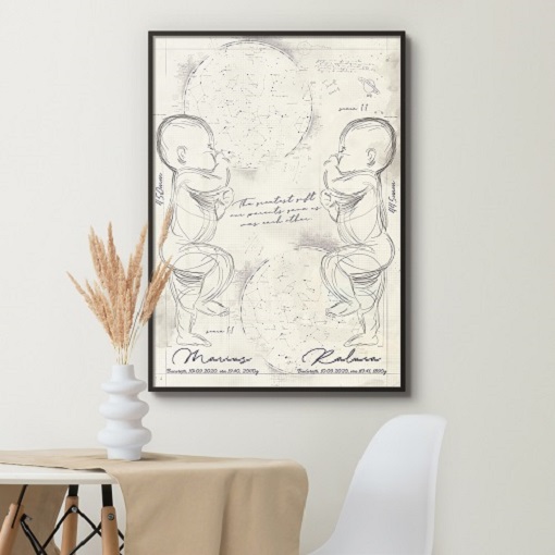 tablou-personalizat-Duo-Star-Map-&-Letters-Birth-Poster