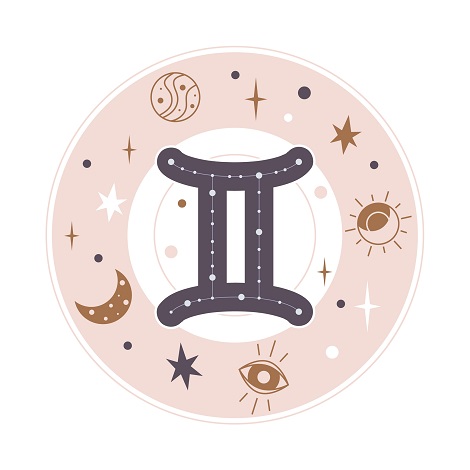 element ezoteric de astrologie, reprezentare a semnului zodiacal Gemeni